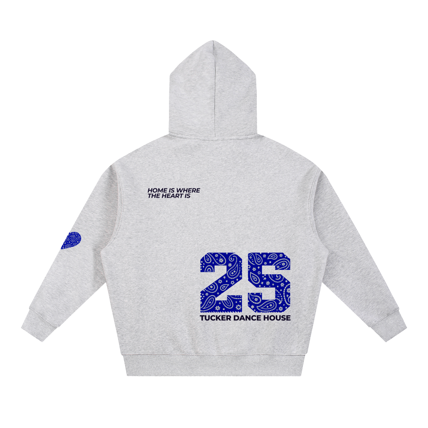 Adult Home is Where the Heart is Oversized Boxy Fit Hoodie